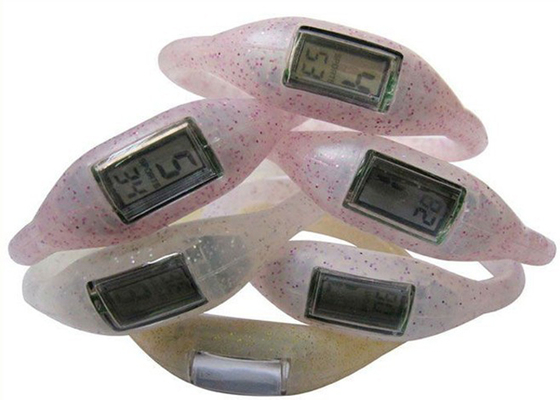 Superleichter und bequemer zu tragen 1ATM glitzernden Siliconkautschuk Negative Ionen Uhren