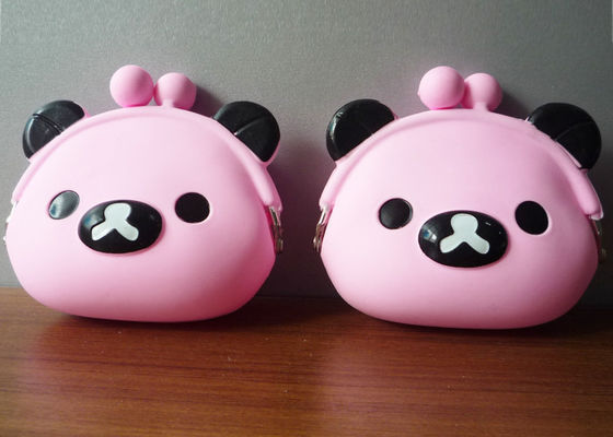 Rosa Bärn-Silikon-Münzen-Geldbeutel, Gel-Taschen-Beutel für Mädchen 95*92*45