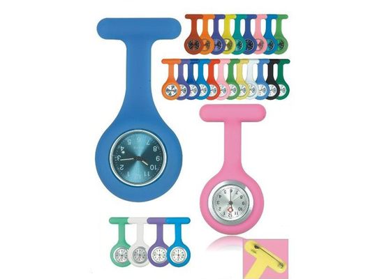 Annoncen Förderung Geschenk Silikon Krankenschwester Pulsuhr einstellbare Pullout Time-Taste